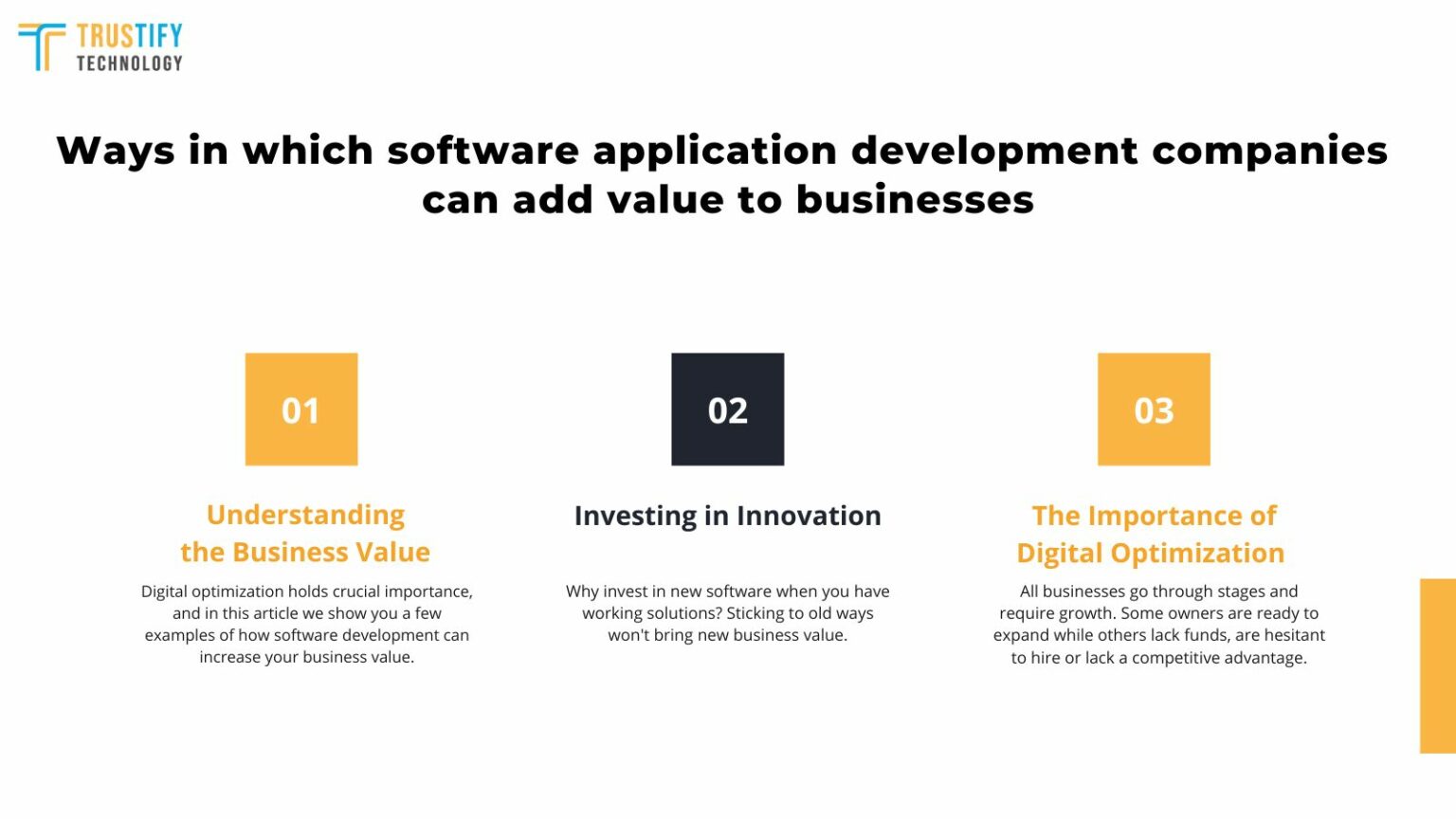 How can software development companies enhance business value?